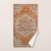 Tapis antique orange orientale (Serviette à main)