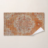 Tapis antique orange orientale (Serviette à main)