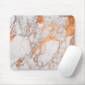 Tapis blanc de souris de marbre et d'en cuivre (Avec souris)