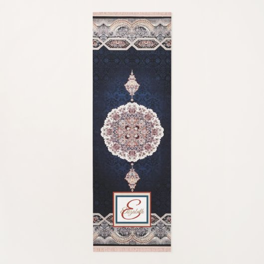 Tapis bleu antique Turc Tapis (Devant)