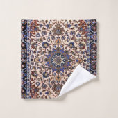Tapis bleu turc persan antique (Gant de toilette)