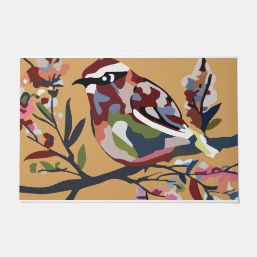 Tapis coloré design d'oiseaux, Tapis d'art d'oisea (Devant)