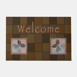 Tapis d'accueil, carreaux de roche ocher pour Bung