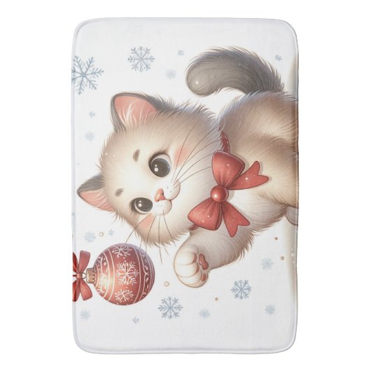 TAPIS DE BAIN クリスマスと猫 (devant Vertical)