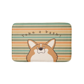 Tapis De Bain コーギー "コギたま(レッド)" -Retro-