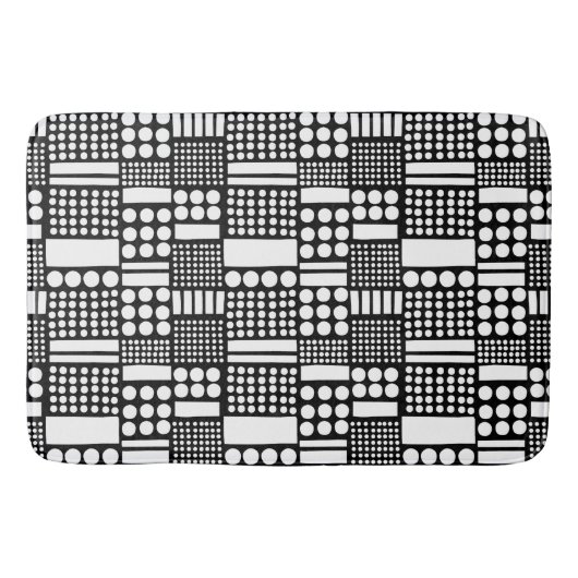 Tapis De Bain 100416 - Blanc sur noir (Devant)