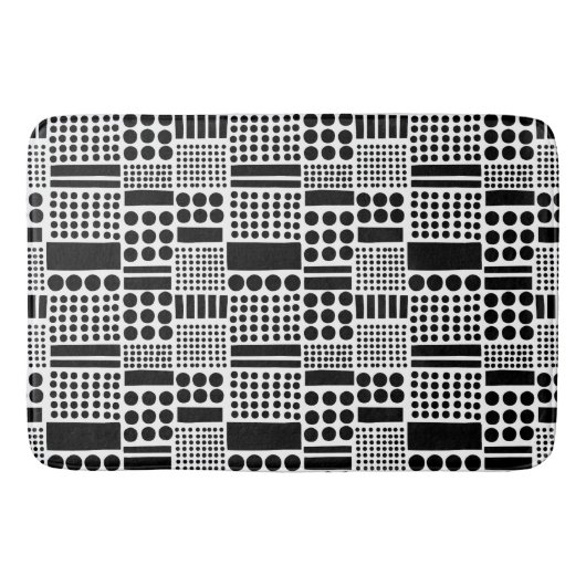 Tapis De Bain 100416 - Noir sur blanc (Devant)