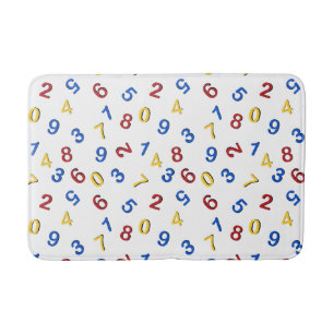 Tapis De Bain 123 chiffres Rouge Jaune Bleu