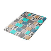 Tapis De Bain 1950 L'Âge Atomique Rectangle Starbursts (Angle)