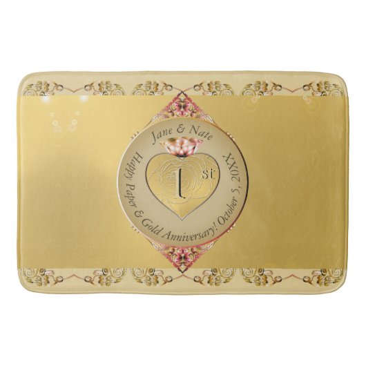 Tapis De Bain 1er anniversaire de Mariage Mat de bain (Devant)