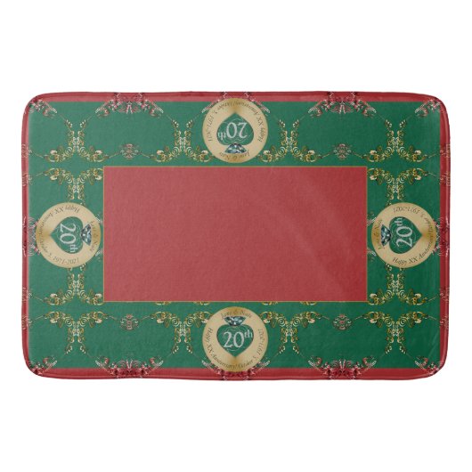 Tapis De Bain 20e/Tout Anniversaire Mariage Mat de bain (Devant)