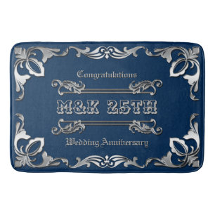 Tapis De Bain 25e anniversaire Mariage de la Couverture classiqu