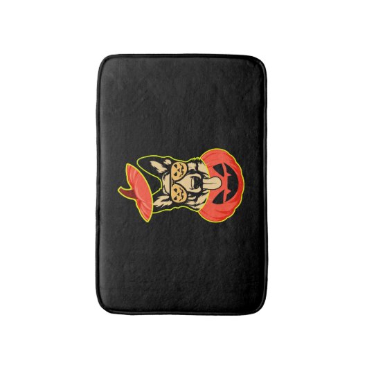 Tapis De Bain 28 Berger Allemand En Citrouille Effrayant Chemise (Devant (Vertical))