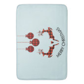 Tapis De Bain 2 Sonneurs de Noël Jumping Chasseur rustique (devant Vertical)