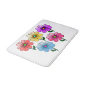 Tapis De Bain 5 Fleurs de couleur (Angle)