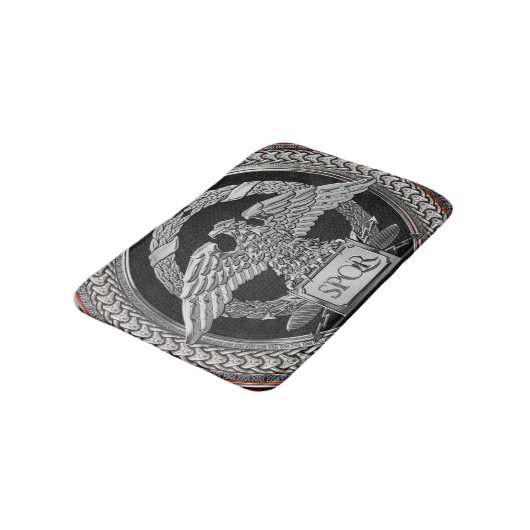 Tapis De Bain [600] Aigle impérial romain d'argent sur Medallion (Angle)