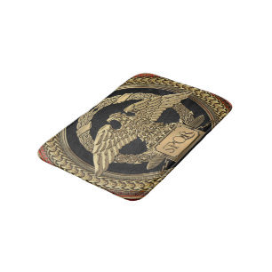 Tapis De Bain [600] Aigle impérial romain d'or sur médaillon d'o