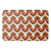 Tapis De Bain 70s Bold Retro Modern Motif in Orange & Brown (Devant)