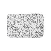 Tapis De Bain 90's Noir & Blanc Retro Shapes Motif (Devant)