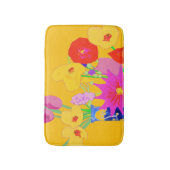 Tapis de bain à bouquets floraux mixtes rouges ros (Devant (Vertical))