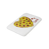 Tapis de bain à coeur de tournesol (Angle)