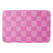 Tapis De Bain à damiers Amour en Magenta et Blanc (Devant)