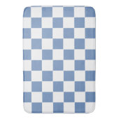 Tapis De Bain à damiers bleu/gris et blanc (devant Vertical)