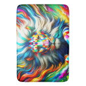 Tapis De Bain à damiers Lion (devant Vertical)