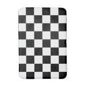 Tapis De Bain À damiers noir et blanc classique (Devant (Vertical))