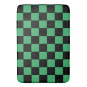 Tapis De Bain à damiers vert et noir (devant Vertical)