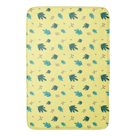 Tapis De Bain À feuillage persistant Tree Feuilles et Red Holly  (devant Vertical)