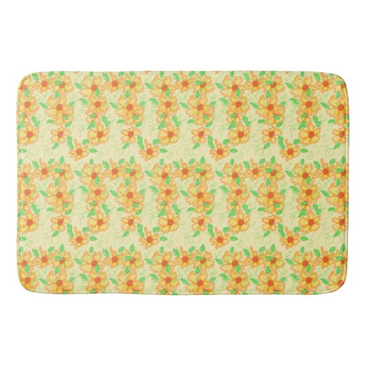 Tapis de bain à fleurs (Devant)