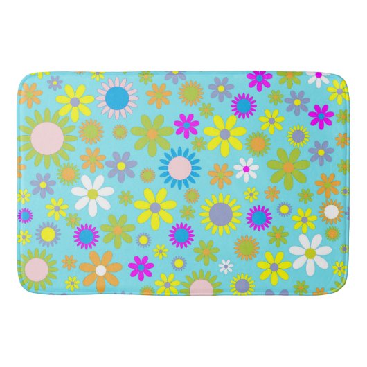 Tapis de bain à fleurs - Mélange & Match Cadeaux - (Devant)
