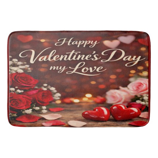 Tapis de bain 'À jamais votre Valentin' (Devant)