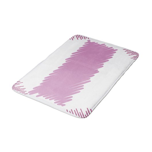 Tapis de bain à la bordure rose avec conception de (Angle)
