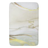 Tapis de bain à monogramme à motif abstrait à encr (devant Vertical)