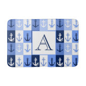 Tapis de bain à monogramme d'ancres (Devant)