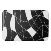 Tapis de bain à motif abstrait noir et blanc moder (Devant)