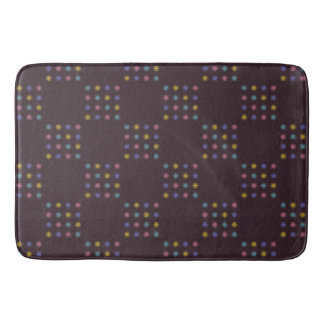 Tapis de bain à motif de blocs de fleurs