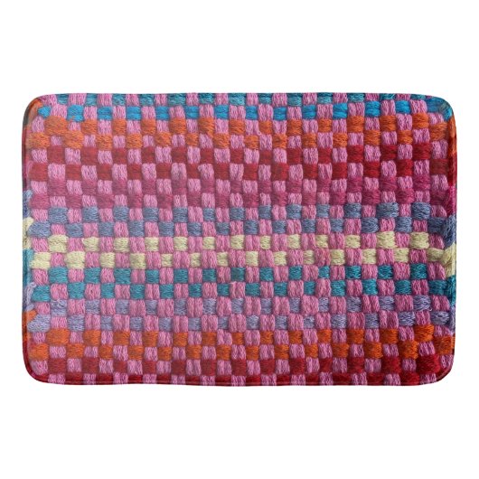 Tapis de bain à motif de dessous de plat rétro (Devant)