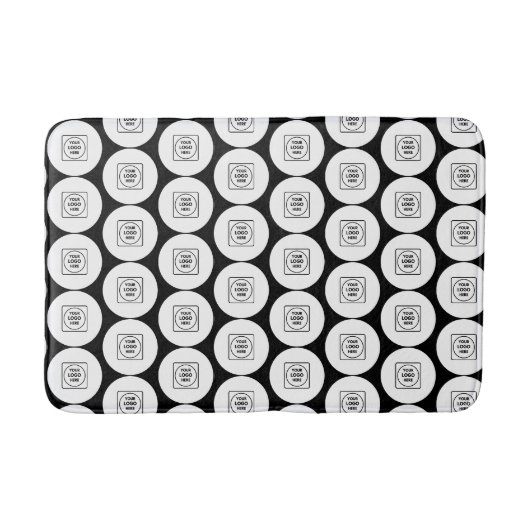 Tapis de bain à motif de logo ou d'image répétée (Devant)