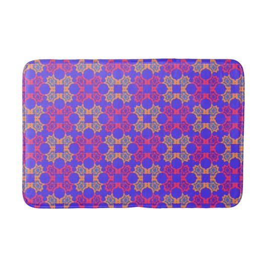 Tapis de bain à motif de tulipes psychédéliques (Devant)