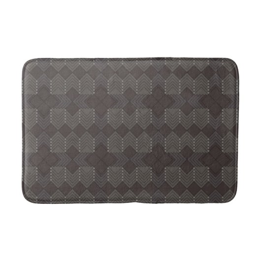 Tapis de bain à motif Diamants Sombres (Devant)