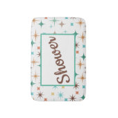 Tapis de bain à motif étoiles de style rétro (Devant (Vertical))