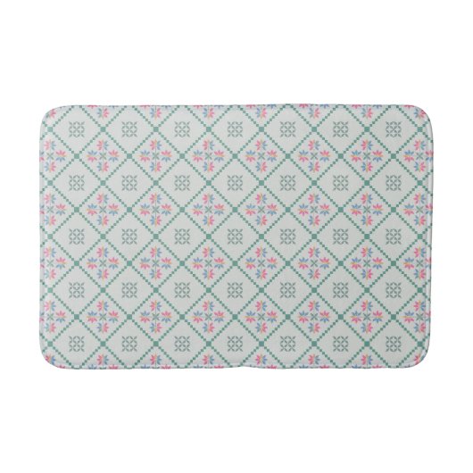 Tapis de bain à motif géométrique simple (Devant)