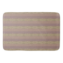 Tapis de bain à motif rayures soleil rétro 