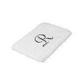 Tapis de bain à peluche noir et blanc (Angle)