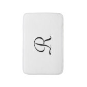 Tapis de bain à peluche noir et blanc (Devant (Vertical))