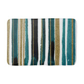 Tapis de bain à rayures parties scintillant verte  (Devant)