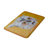 Tapis de bain à visage de chat artistique cool ! (Angle)